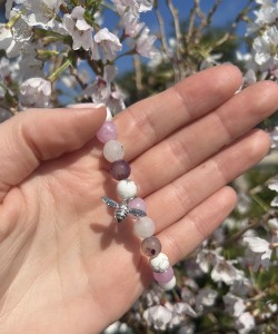 Stosa Lavender Jade Diffuser Bracelet 8mm With Charm